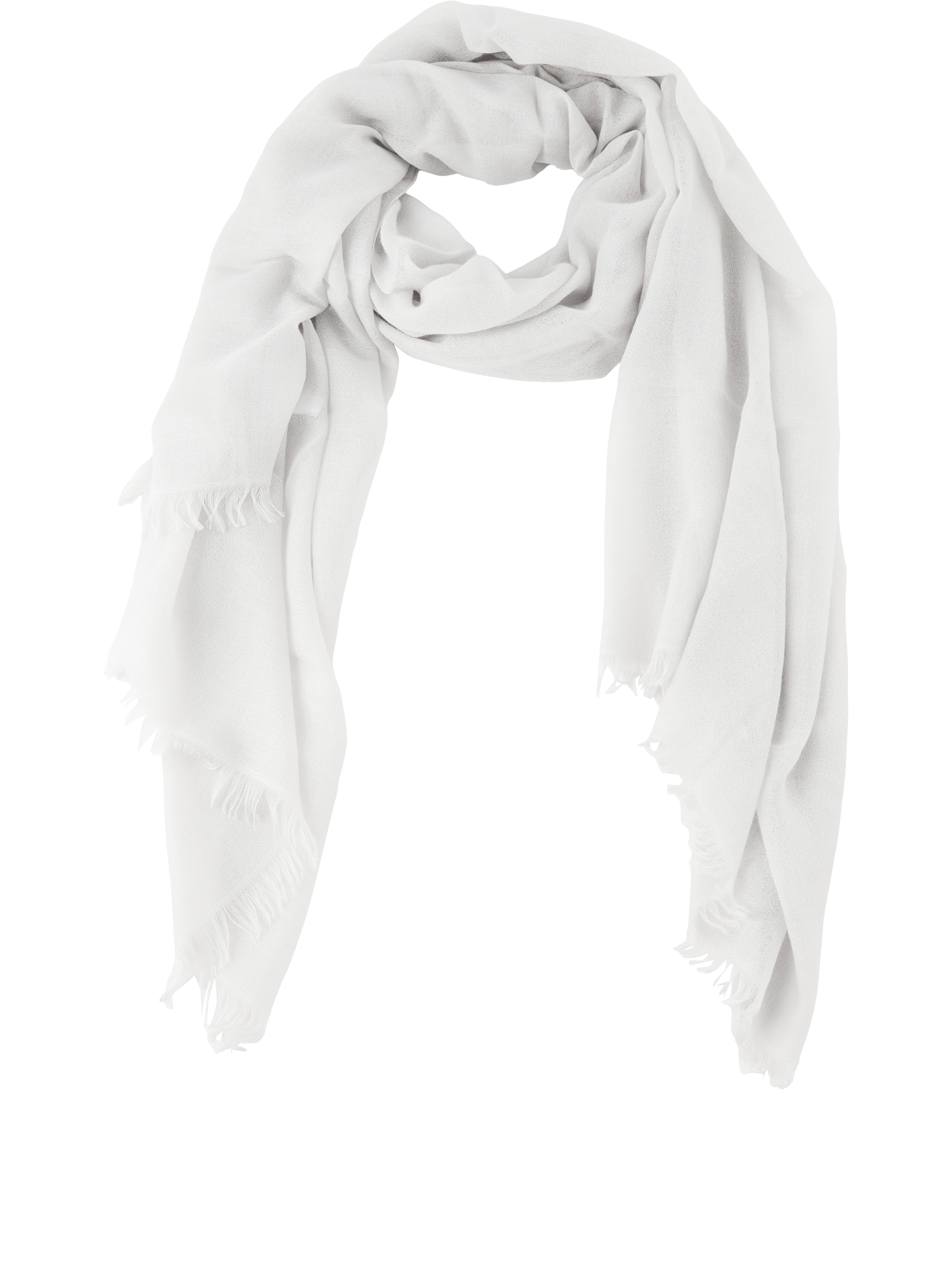 Brunello Cucinelli Light Grey Cashmere and Silk Scarf, Front view – UNGER.DE