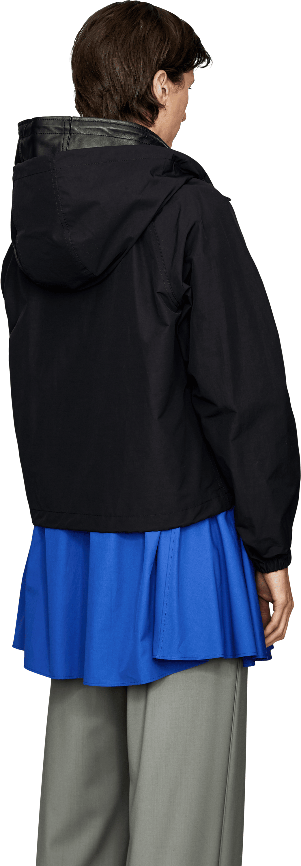 LOEWE Jacke 'Hooded' mit Kapuze Schwarz, Rückansicht – UNGER.DE