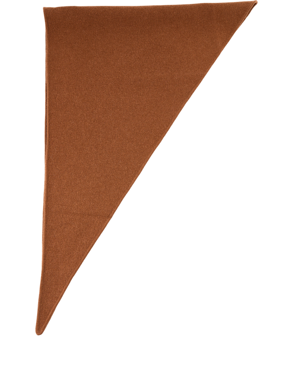 Woll-Cashmere-Dreiecksschal Braun