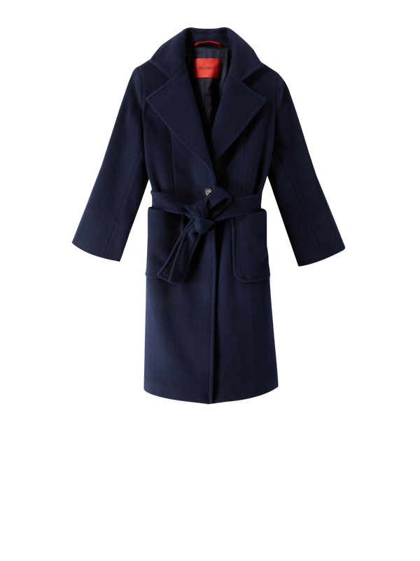 Wollmantel Marineblau