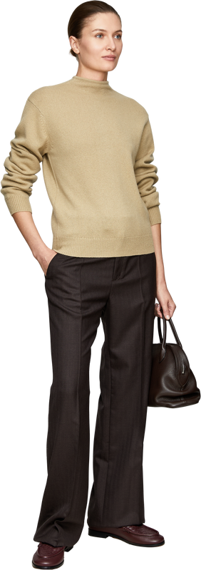 Wendbarer geknöpfter Pullover aus Cashmere Linden