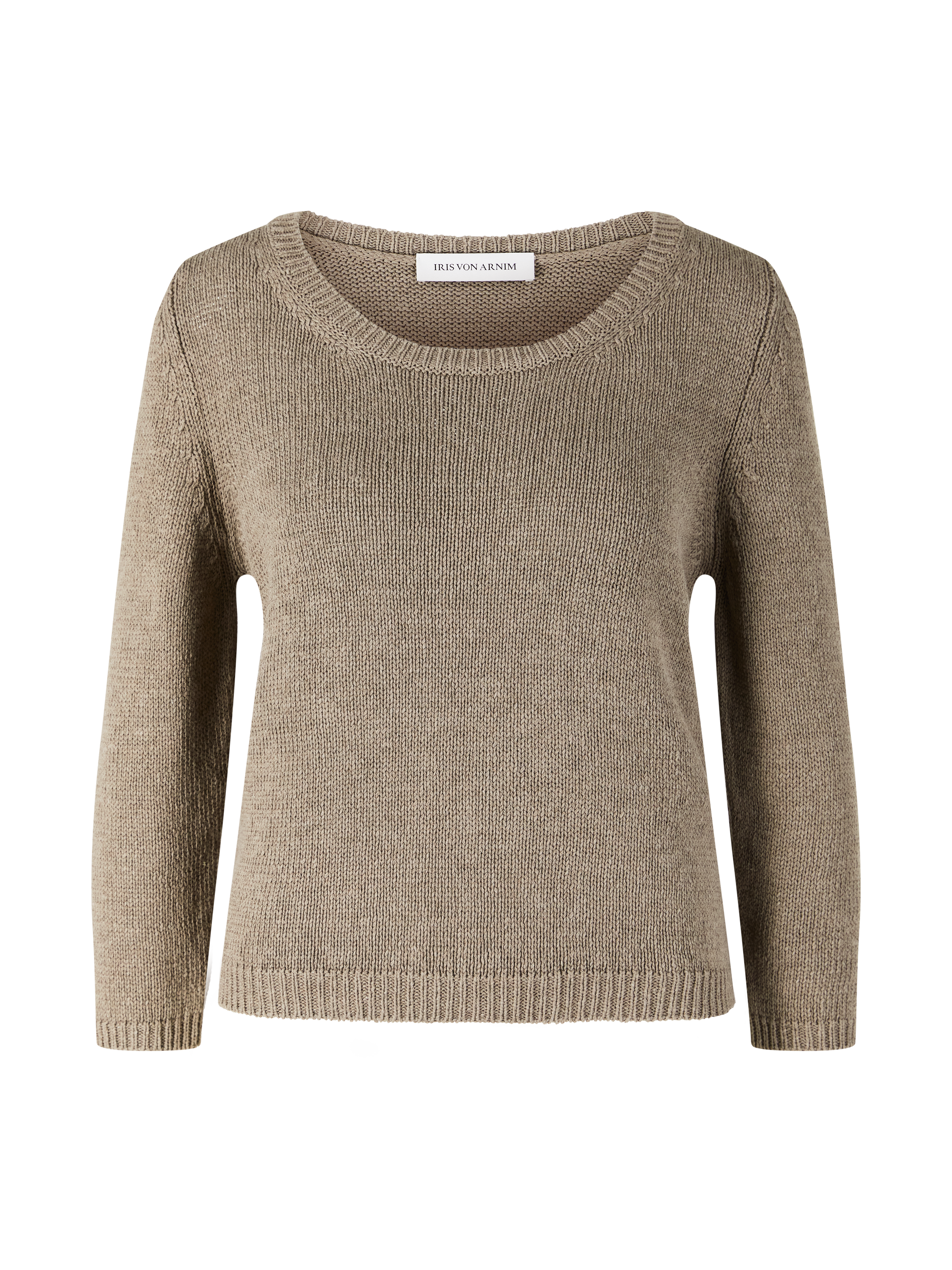 Pullover 'Dilia' aus Seide und Leinen Taupe