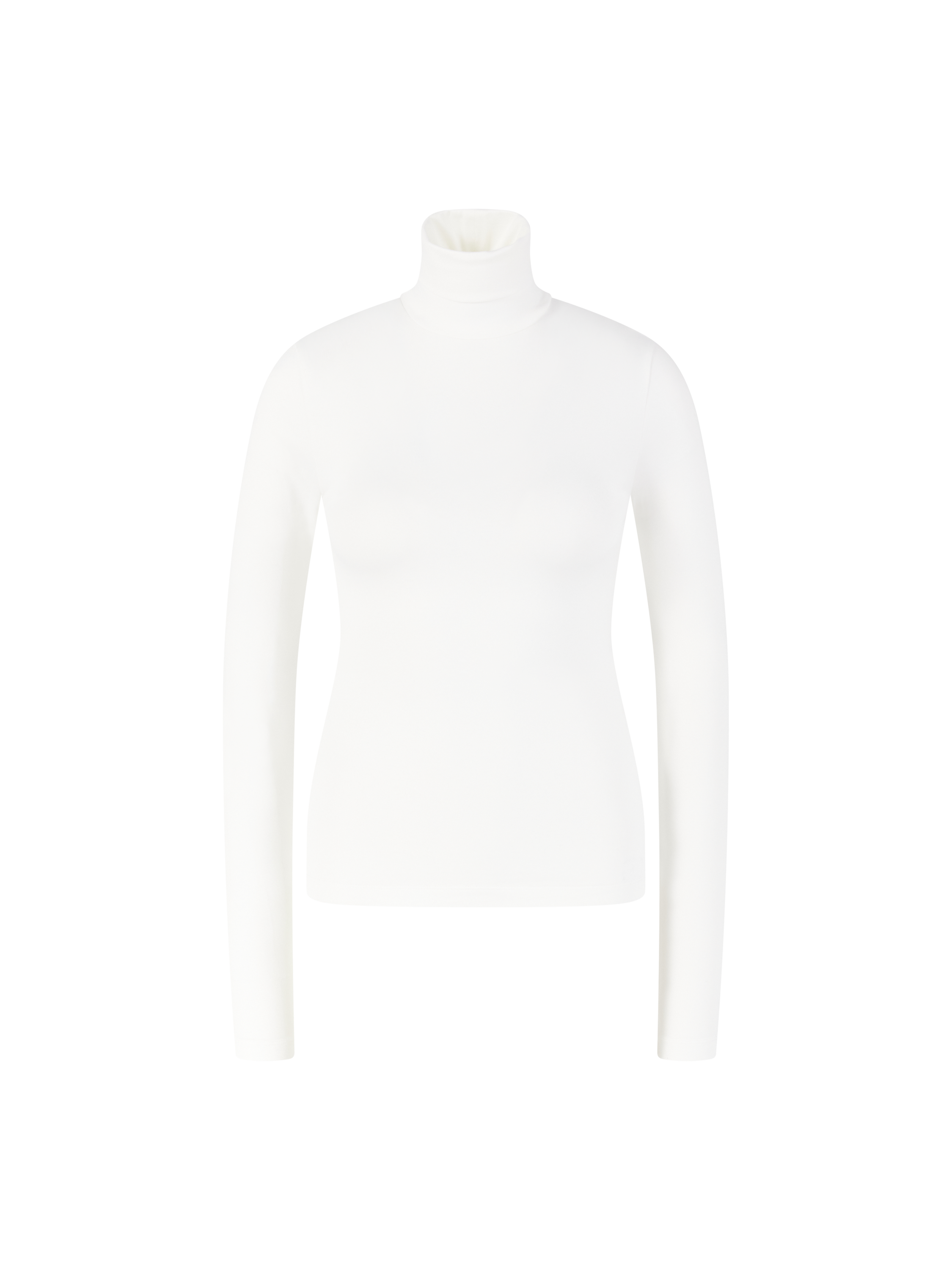 Langarmshirt mit Rollkragen Weiß