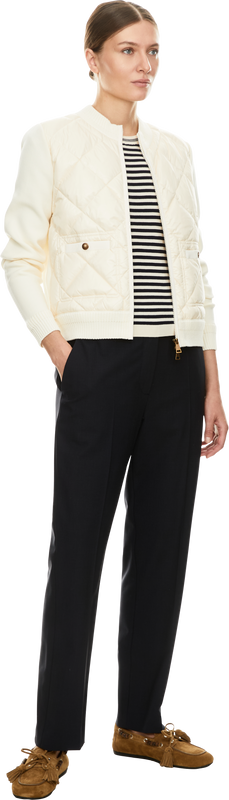 'Tricot' Cream Padded Cardigan