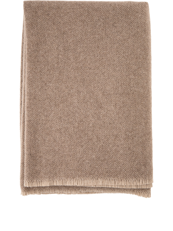 Twill-Wrap 'Throw' aus Cashmere Hellbraun