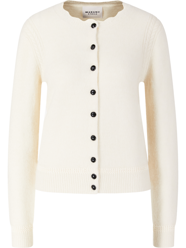 Strickjacke 'Naia' aus Babyalpaka Ecru