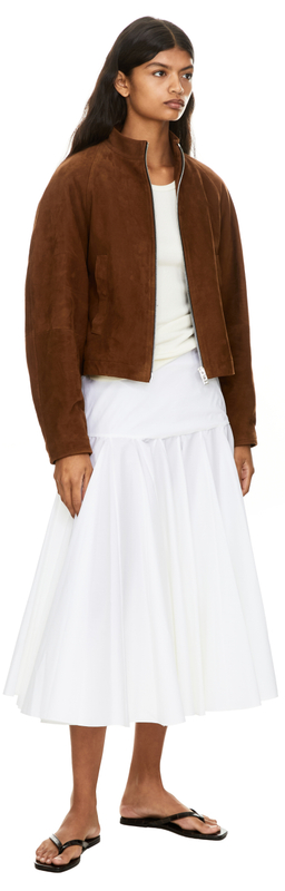 Drapierter Godetrock 'Le Jupon' Weiß