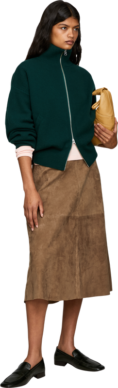 Cashmere-Strickjacke 'n°385 xtra cute' Forest