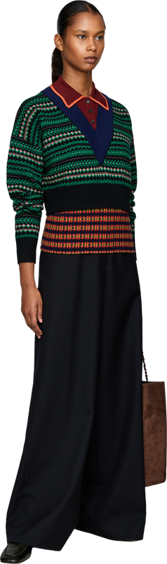'Toinette' jumper with jacquard pattern multi