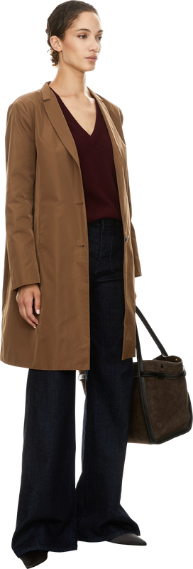 Cashmere-Pullover mit V-Ausschnitt Bordeaux