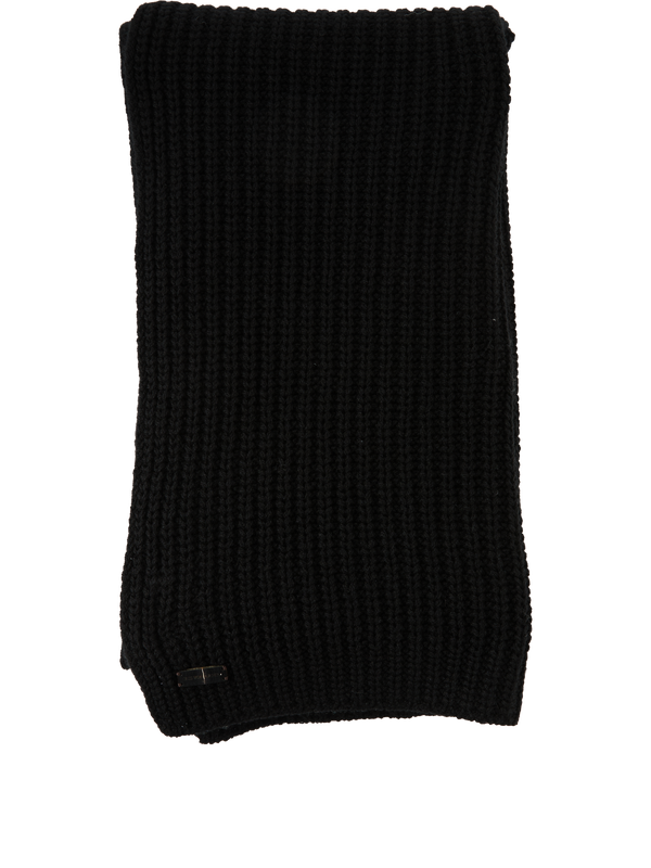 'Harva' Nero cashmere scarf
