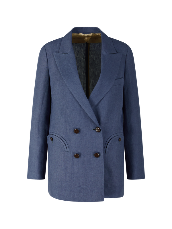 Leinenblazer 'Midday Sun Everyday' Indigo