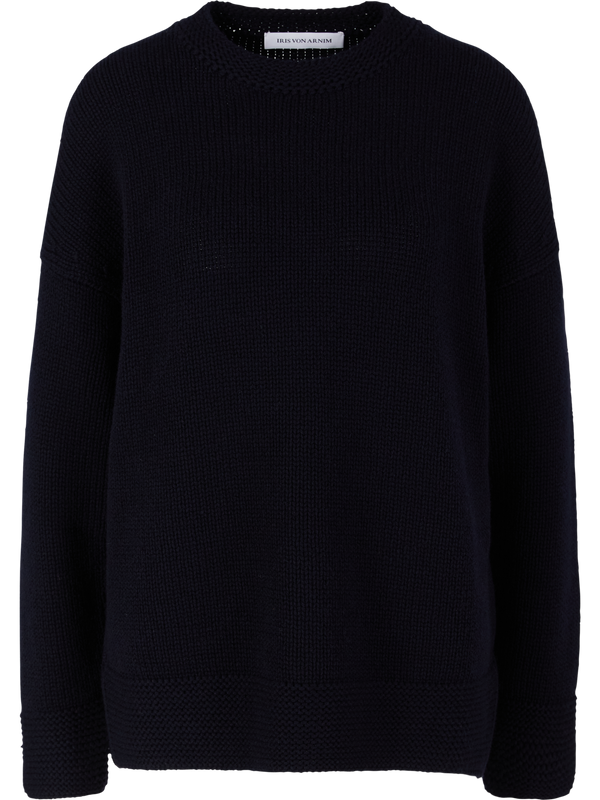 'Peria' Navy Cashmere Jumper