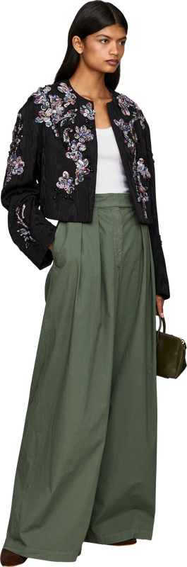 Cropped-Jacke 'Vonda' Schwarz