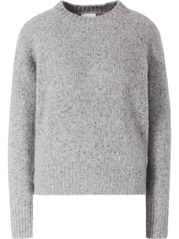Cashmere-Pullover mit Rundhalsausschnitt Grau