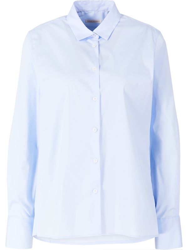 Hemdbluse 'Andrea Uni' Hellblau