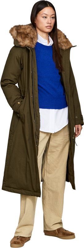 Langer Parka 'Best' Dunkelgrün