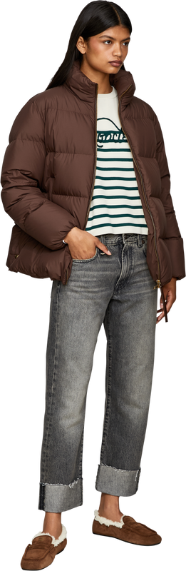 'Vivantesse' quilted down jacket brown