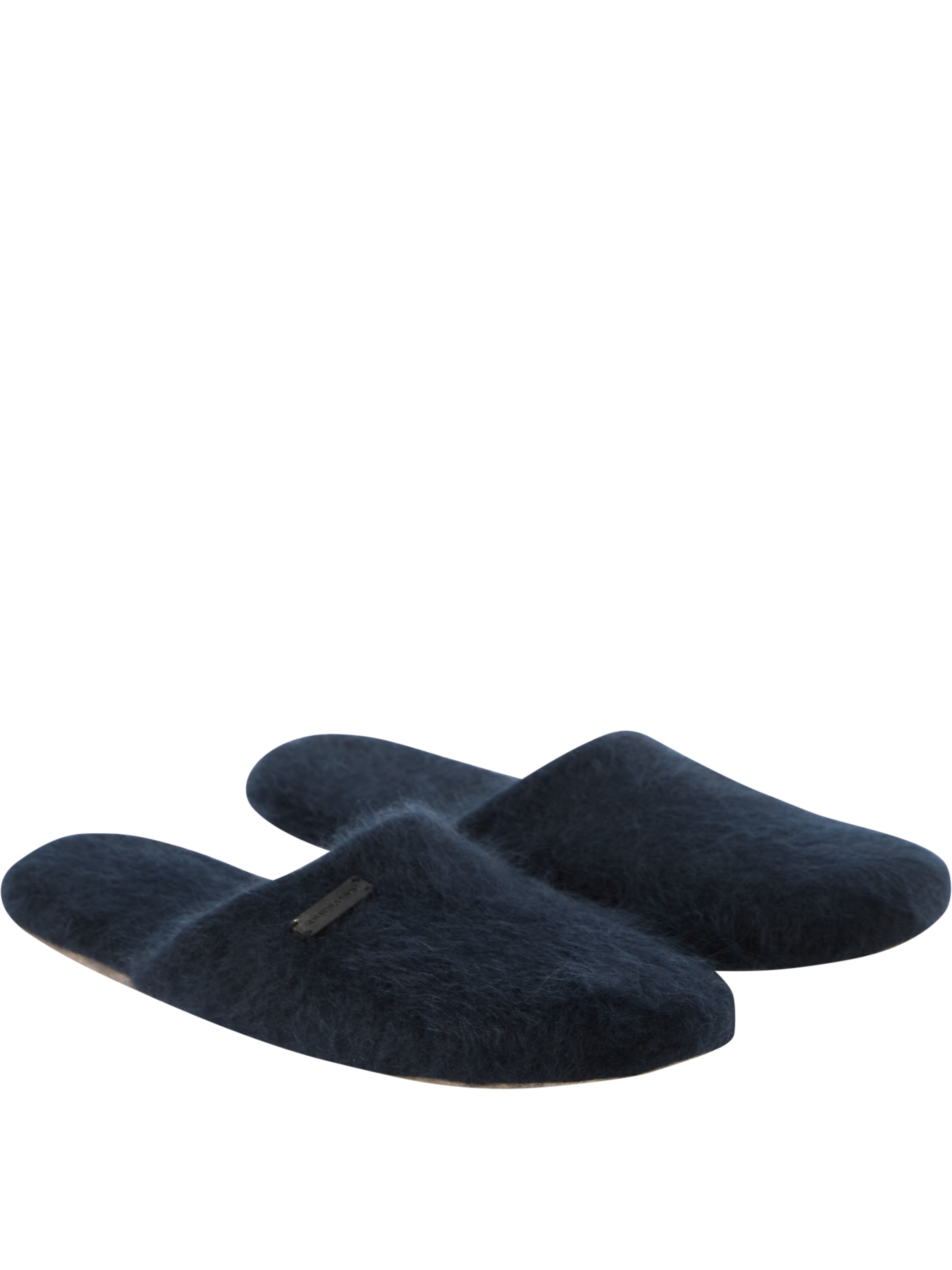 Iris von Arnim Hausschuhe 'Darika' aus gebürstetem Cashmere Navy, Back view – UNGER.DE