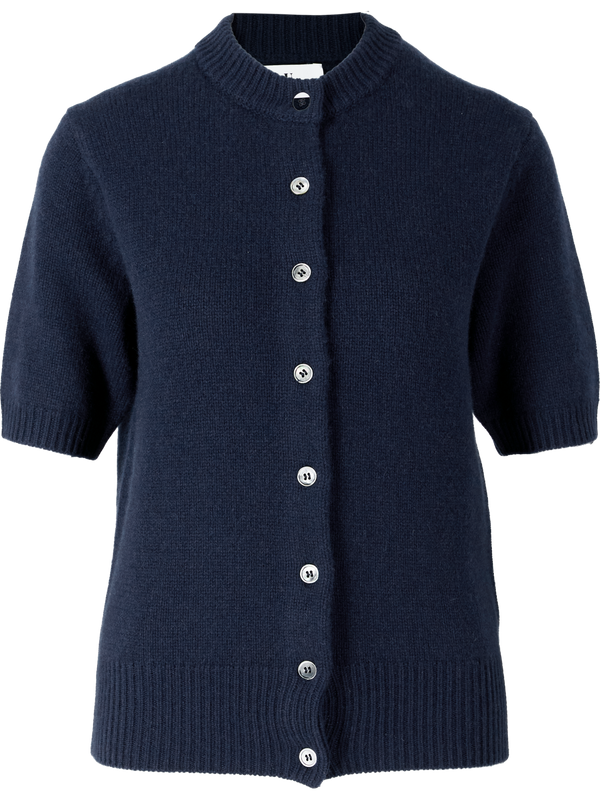 Cashmere cardigan 'The Shortsleeve Cardigan' Midnight