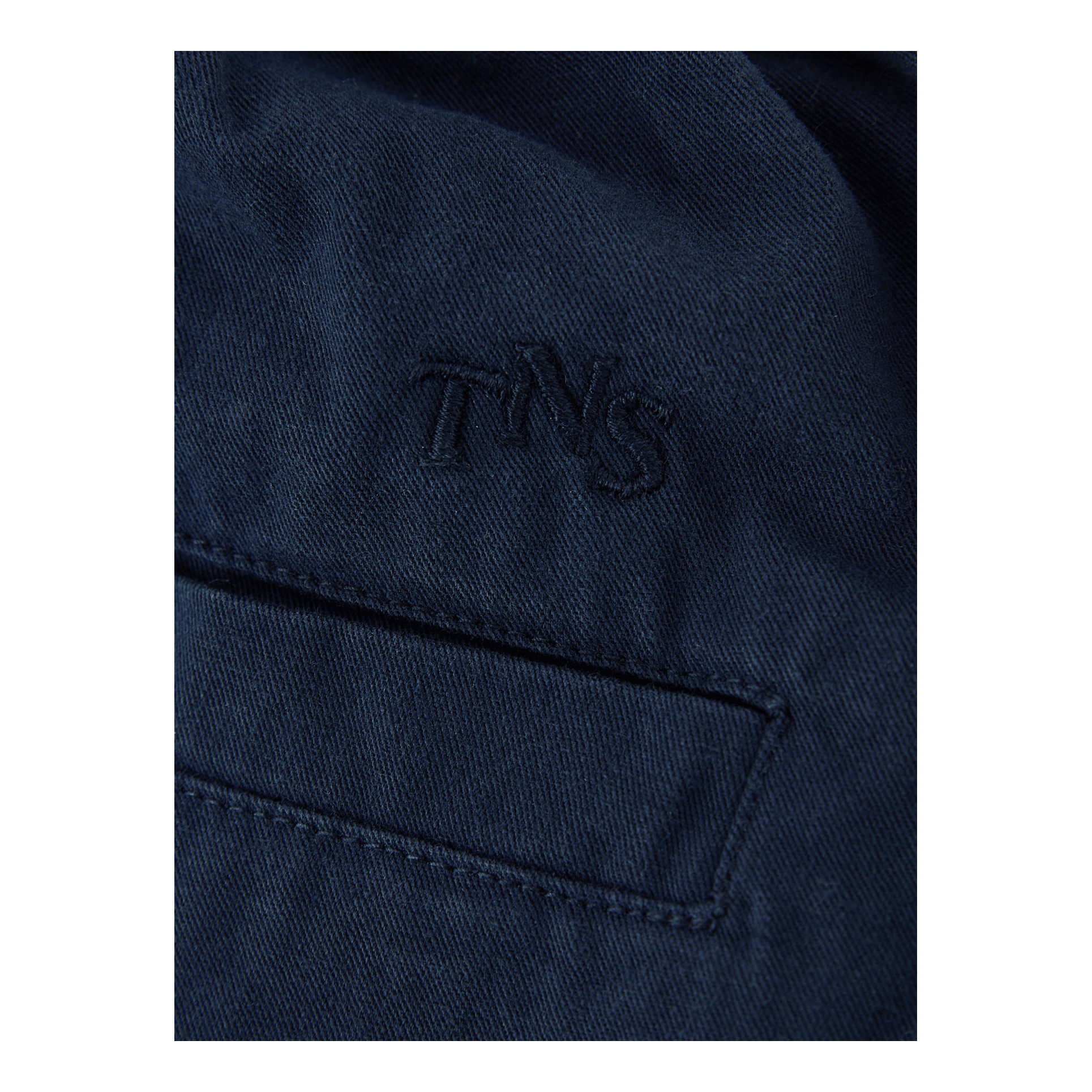 The New Society Stoffhose 'Gorse' Marineblau, Frontansicht – UNGER.DE
