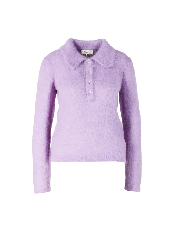 Pullover aus Alpakawolle Violett