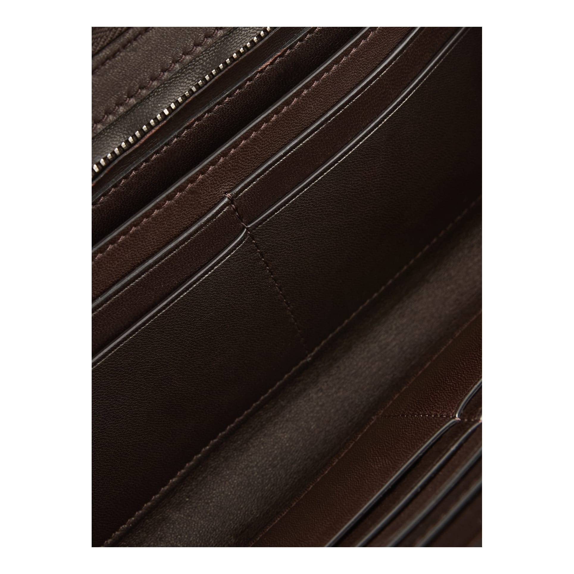 The Row Geldbörse 'Zip Wallet Large' Dunkelbraun, Detailansicht – UNGER.DE