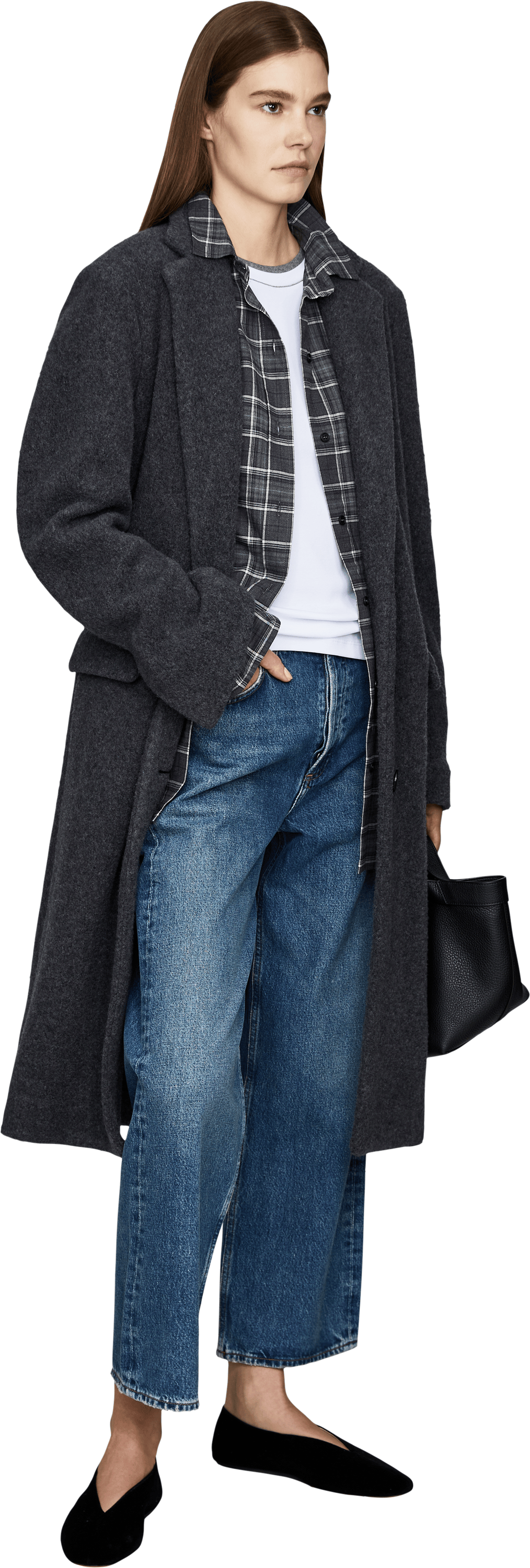 META CAMPANIA COLLECTIVE Mantel 'Mira' aus Cashmere und Schurwolle Grau, Modelansicht – UNGER.DE