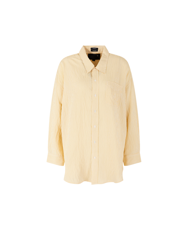 Oversized Hemd mit Streifenmuster Orange