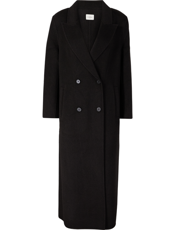 Langer Cashmere-Mantel 'Emilion' Dunkelbraun