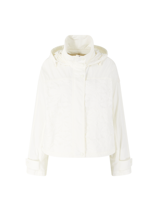 Bestickte Kapuzenjacke 'Epimedium' Crème