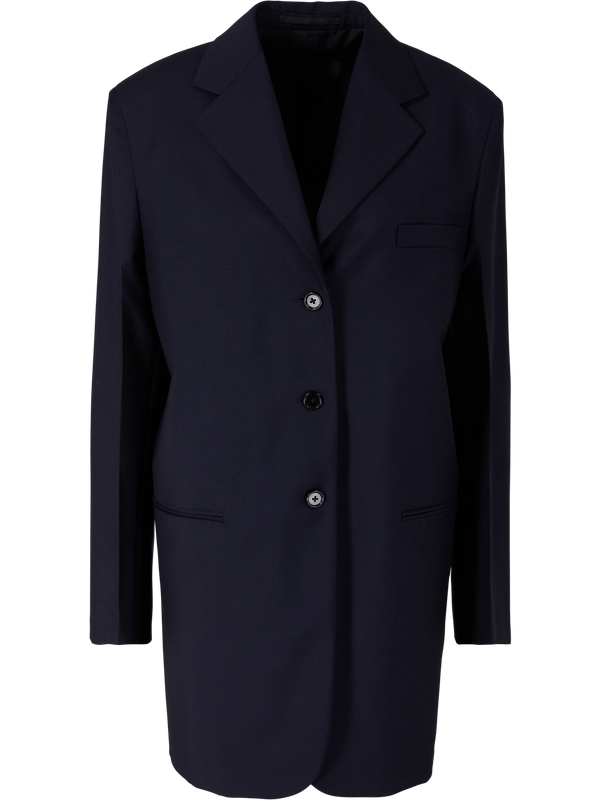 Navy blue virgin wool jacket