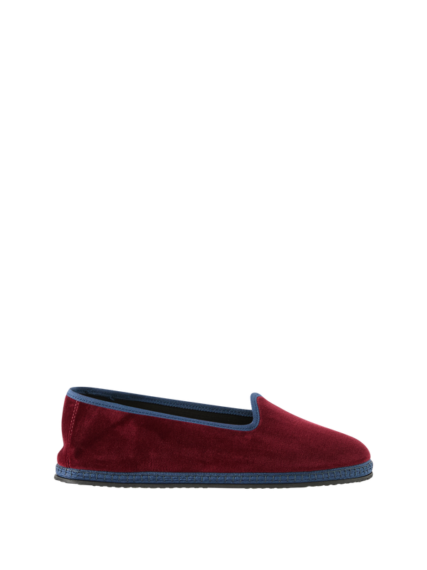 Modigliani' velvet loafers Bordeaux Sipario Blue