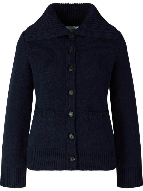 Cashmere-Strickjacke Marineblau