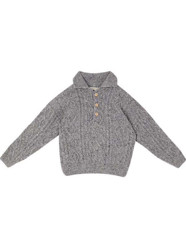 Strickpullover 'Solin' aus Wolle Grau