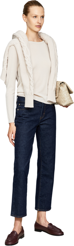 Superfine Cashmere-Pullover 'Laureen' Alabaster