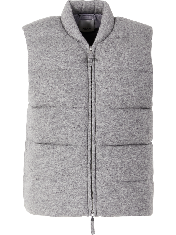 Cashmere-Weste mit Daunenfüllung Grau