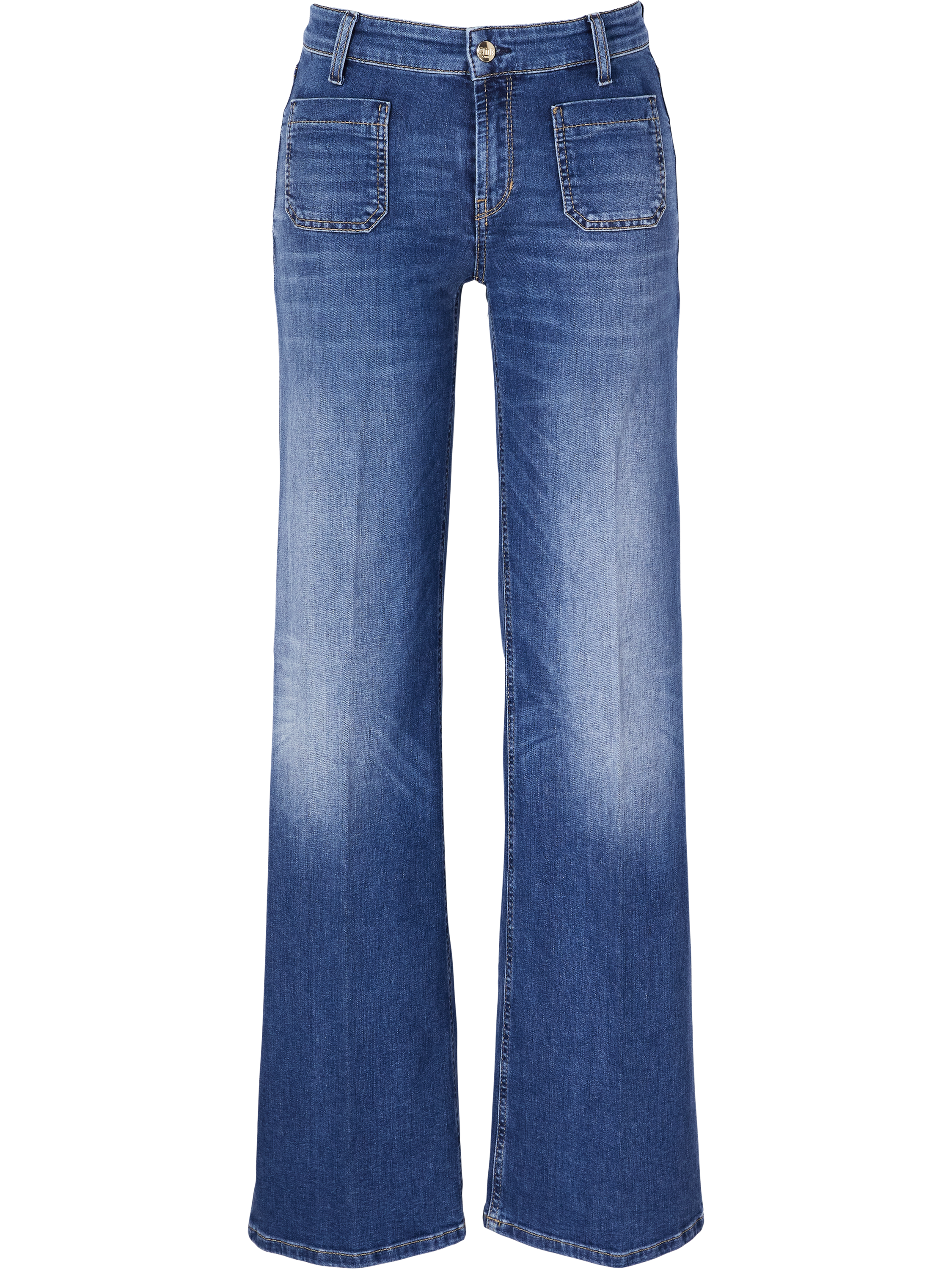 Wide-Leg Jeans 'Amara' Mittelblau