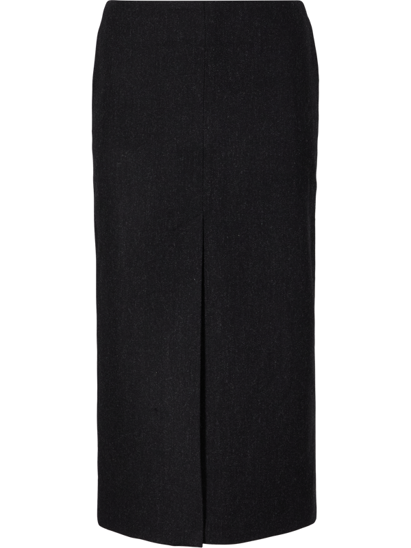 'Mariha' woollen skirt dark grey