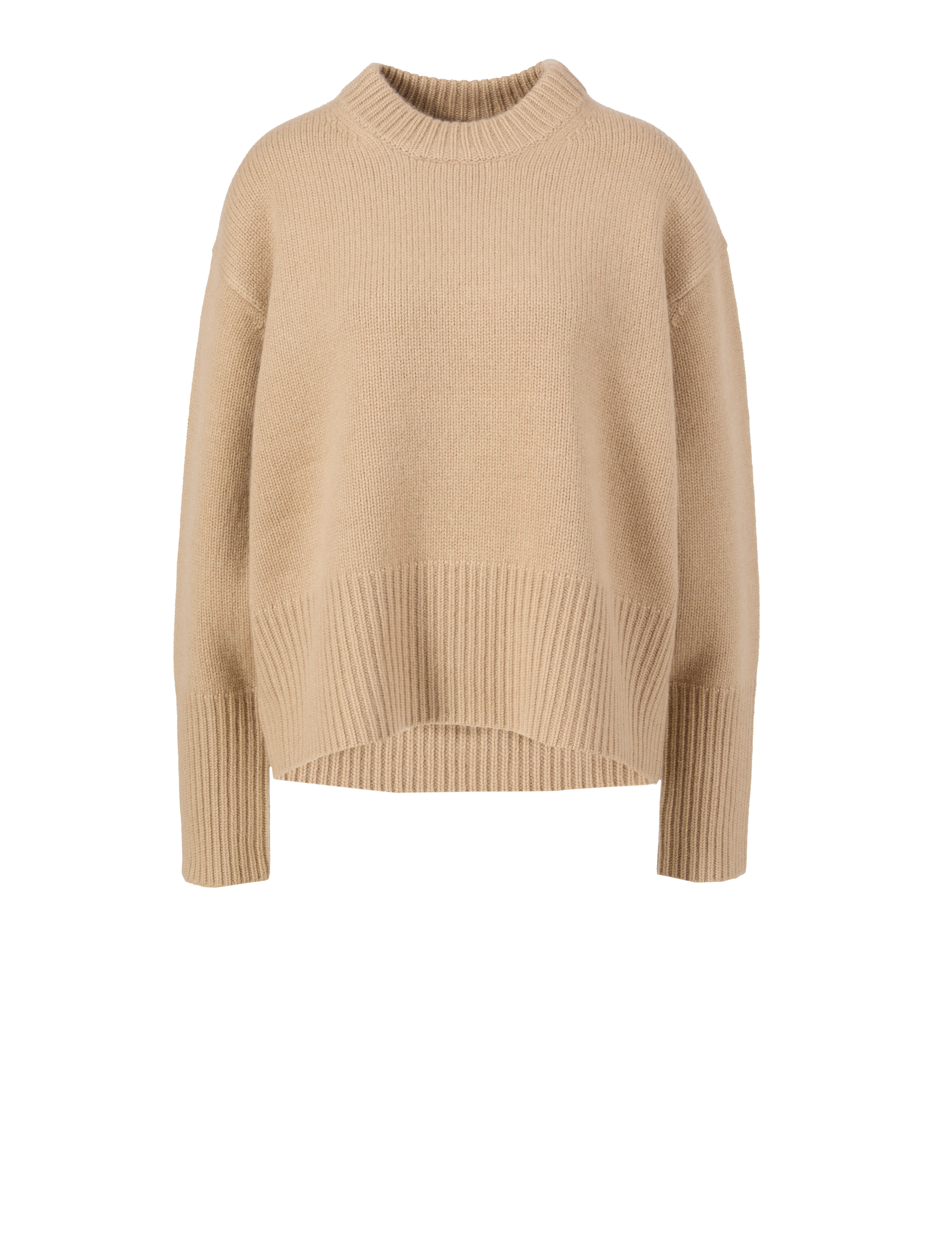 Boxy Cashmere-Pullover Mittelbraun