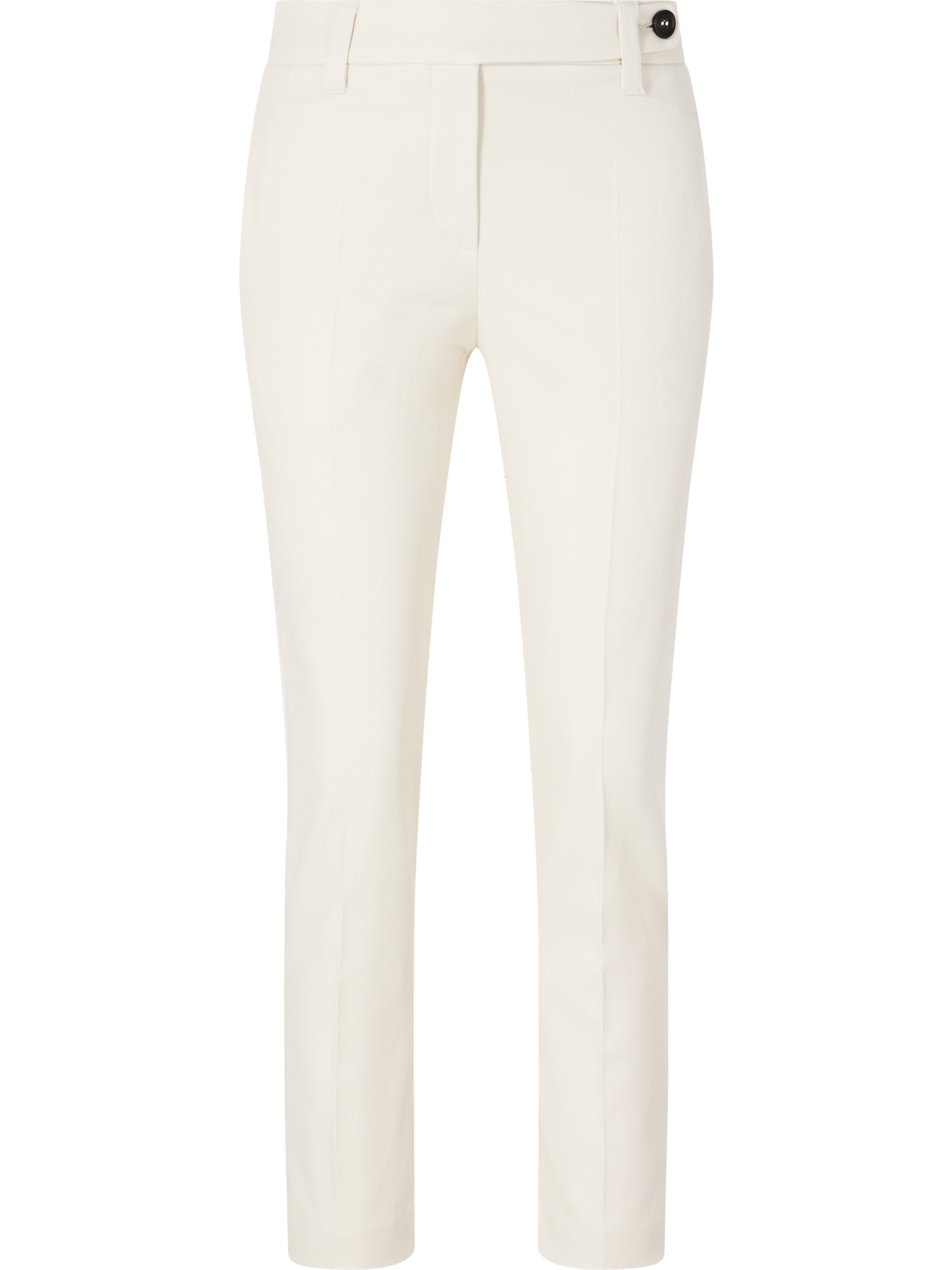 Schmale Stoffhose Crème