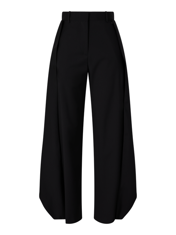 Black woollen trousers
