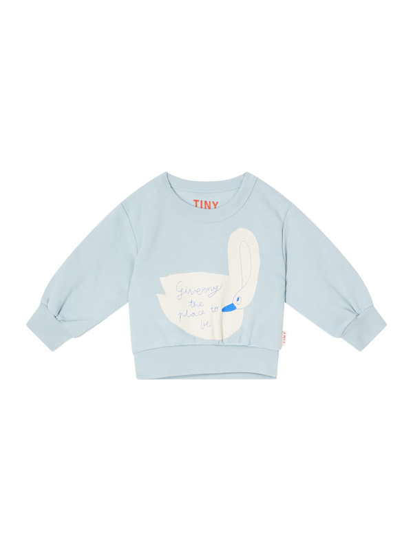 Sweatshirt 'Swan Graphic' Hellblau