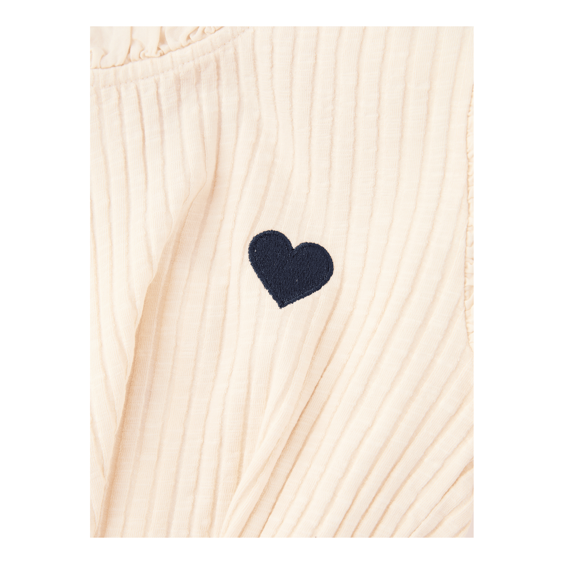 Mipounet Langarmshirt Shirt 'Charlotte Flammé' Crème, Frontansicht – UNGER.DE