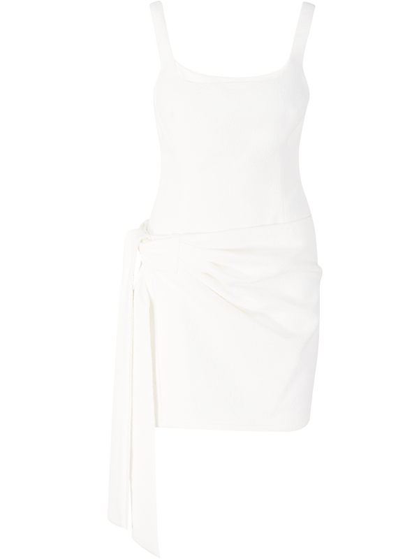 Bouclé-Kleid Weiß