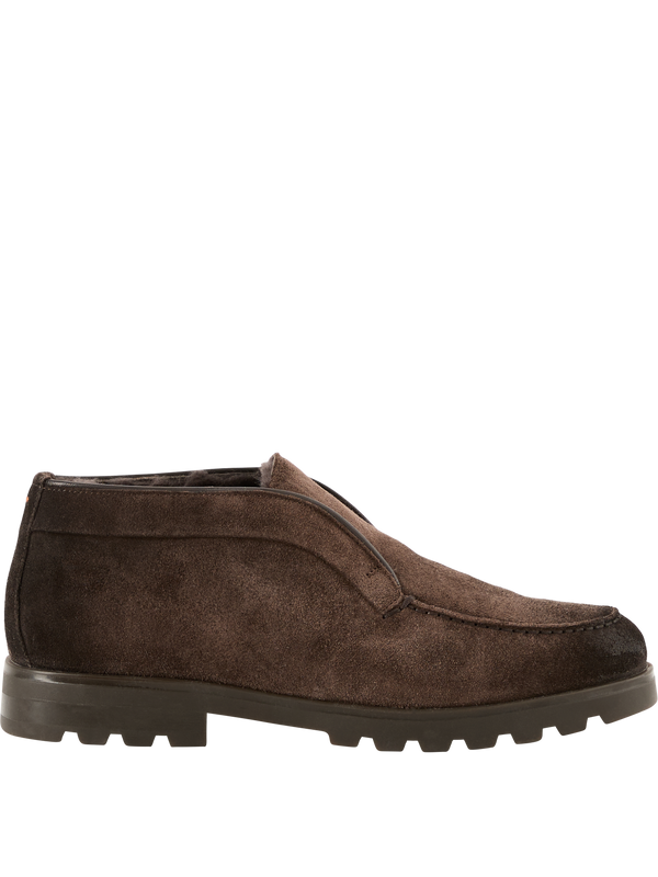Loafer aus Veloursleder Dunkelbraun