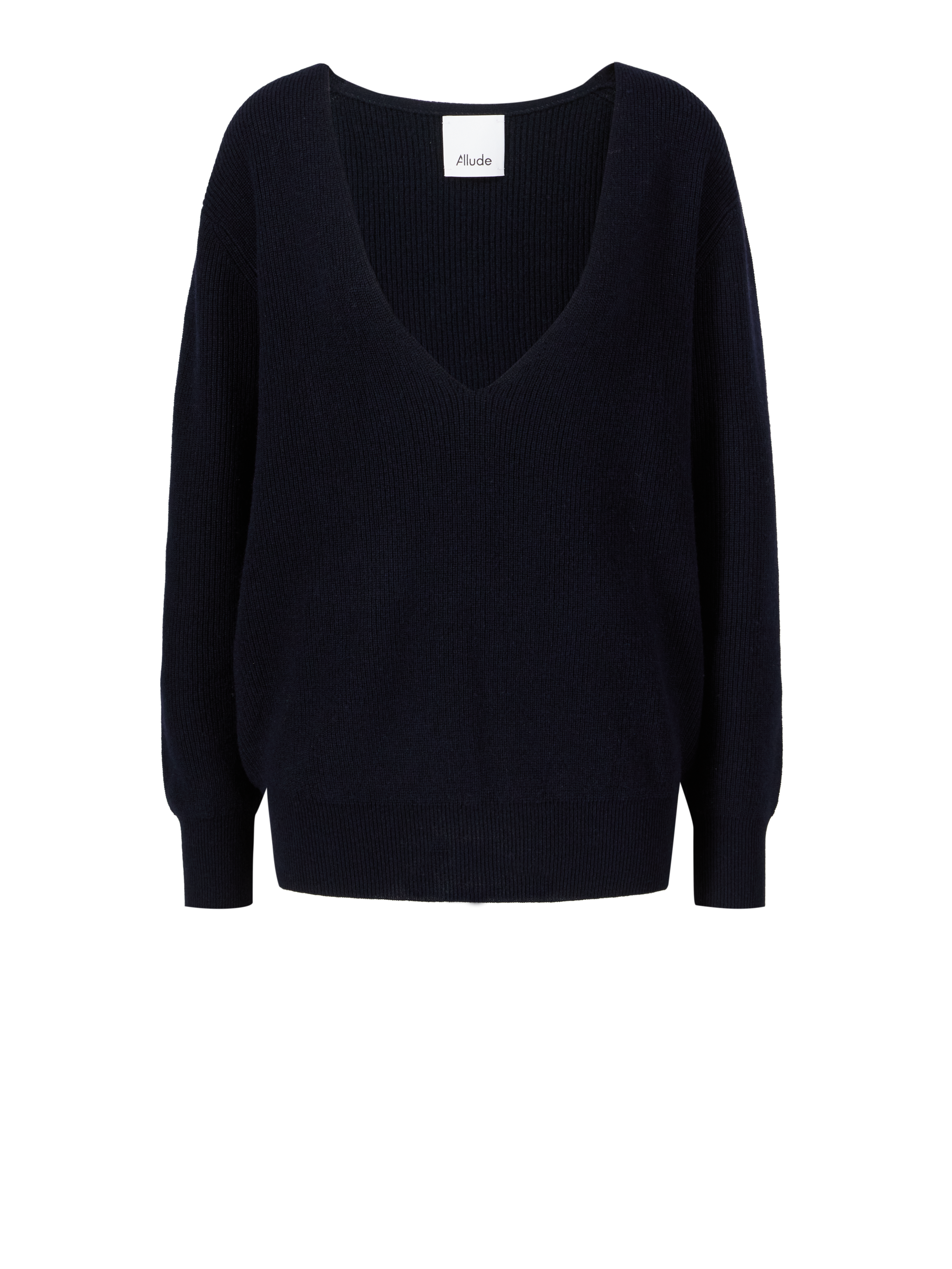 Woll-Cashmere-Pullover Marineblau