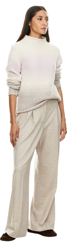 'Jean Degradé' cashmere and silk jumper in Kitt/Rosé