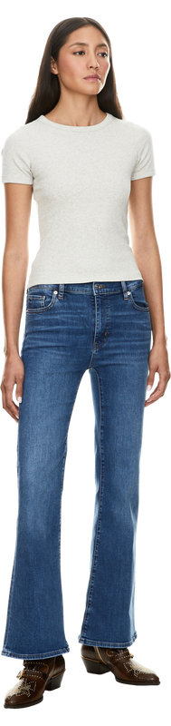 'The Icon' Flared Jeans – Medium Blue