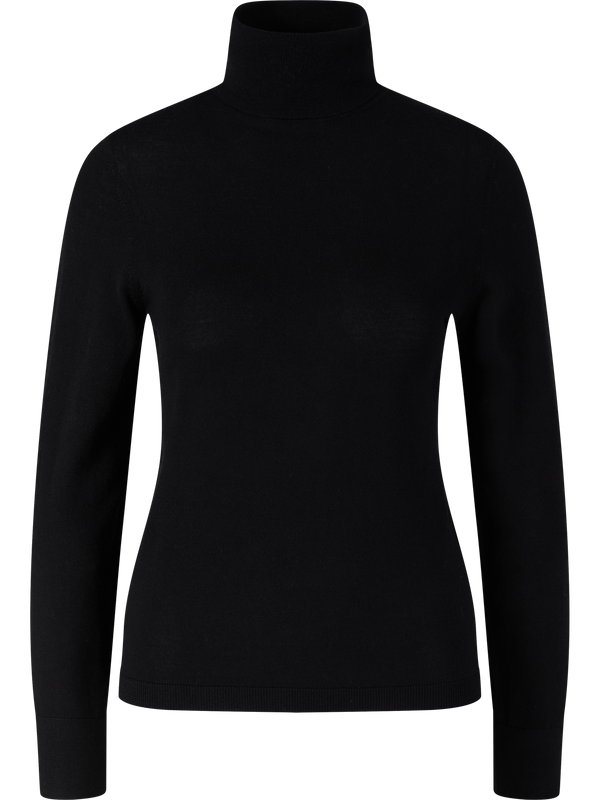 Pullover mit Rollkragen aus Schurwolle Schwarz